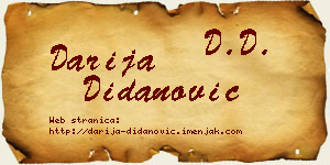 Darija Didanović vizit kartica